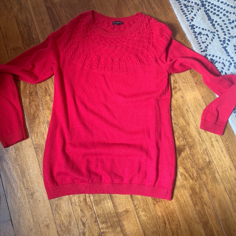 Talbots cotton and cashmere blend embossed argyle sweater. Worn maybe 2x